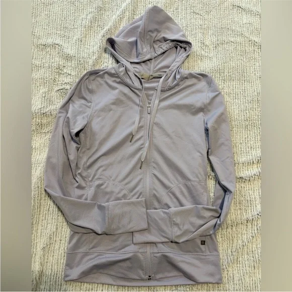 HYBA Women’s Lilac Hooded Yoga Zip Up Sweater - Picture 3 of 3
